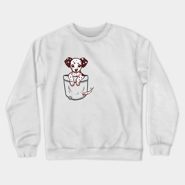 Pocket Cute Dalmation Crewneck Sweatshirt by TechraPockets